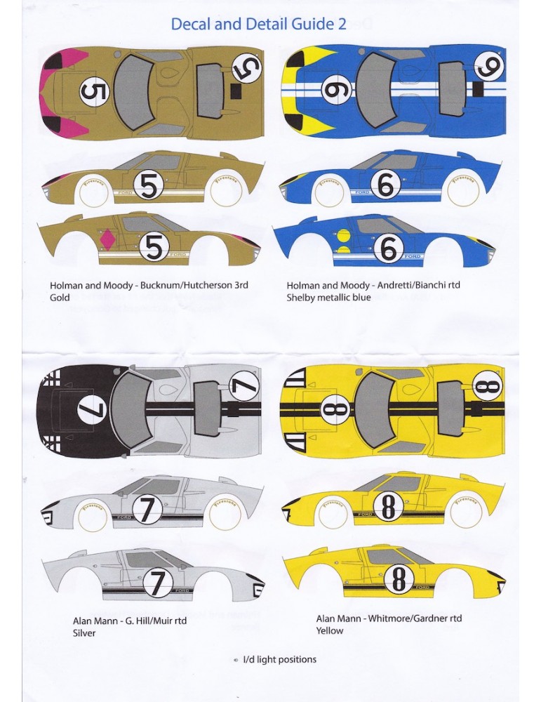 Meng Model Ford GT40 Mk. II Le Mans 1966, Shelby-American Inc. (#1 / #2) #RS002 | P23944